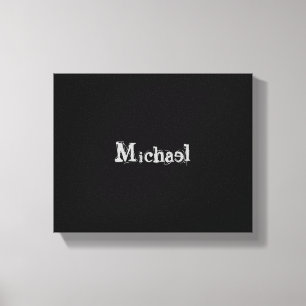 Impressão Em Tela Monograma moderno minimalista - branco preto