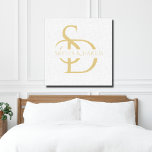 Impressão Em Tela Monograma Simples De Casamento Personalizado Com N<br><div class="desc">Celebre seu dia especial com o Monograma Simples de Casamento Branco e Dourado Personalizado com Impressão de Canvas de Nome. Esta impressionante peça de arte em parede foi projetada para adicionar um toque de elegância e personalização a qualquer casa. Apresentando um esquema de cores branco e dourado, esta tela mostra...</div>