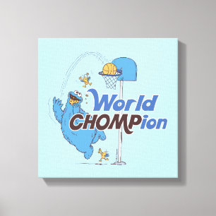 Impressão Em Tela Monstro de cookies Atiradas De Lúpulo De Basquet