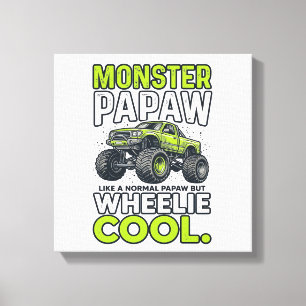 Impressão Em Tela Monstro Papaw Rodinha Legal Caminhão Monstro Diver