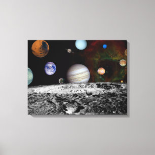 Impressão Em Tela Montagem do sistema solar de imagens do explorador