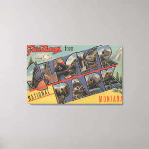 Impressão Em Tela Montana - parque nacional de geleira