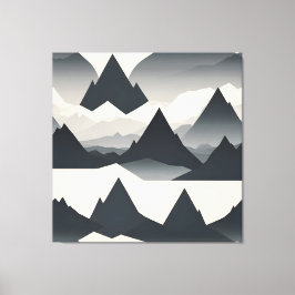 Impressão Em Tela Montanha Minimalista abstrato
