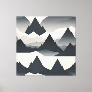 Impressão Em Tela Montanha Minimalista abstrato