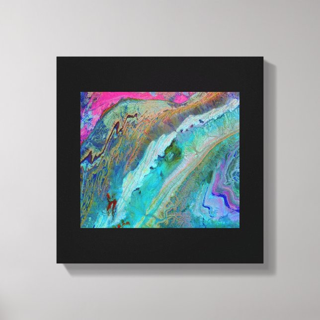 Impressão Em Tela Montanhas Anti-Atlas de Marrocos - satélite Terra (Frente)