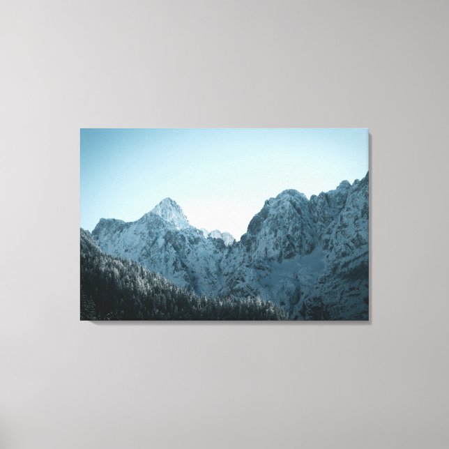 Impressão Em Tela Montanhas atordoantes e floresta de pântanos (Frente)