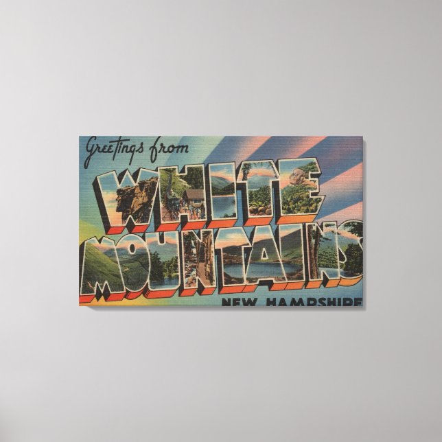 Impressão Em Tela Montanhas brancas, New Hampshire 4 (Frente)