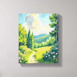 Impressão Em Tela Montanhas Brancas Pintura de Paisagem de New Ham