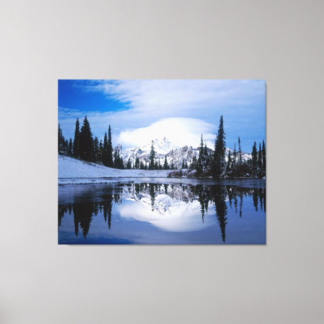 Impressão Em Tela Montanhas do inverno (Frente)