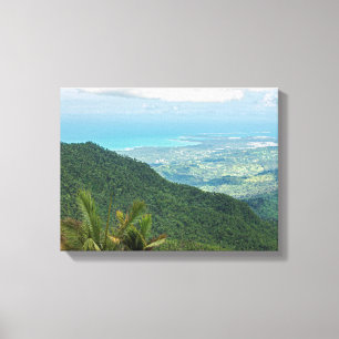 Impressão Em Tela montanhas luquillo com vista para o porto rico cos