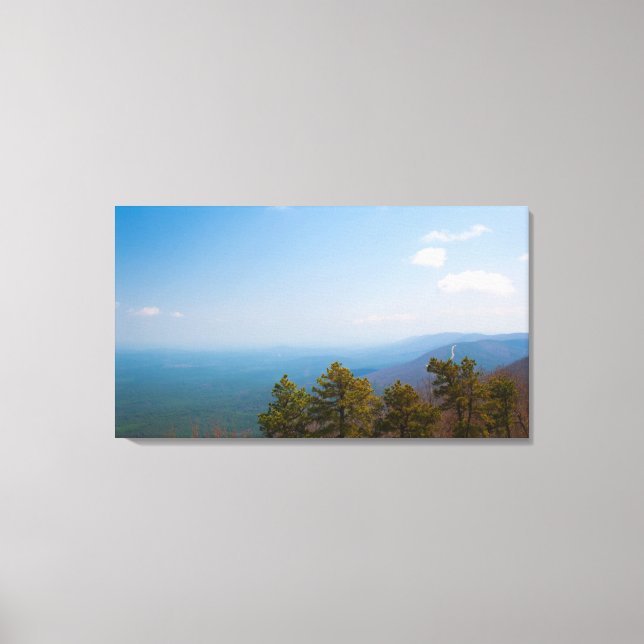 Impressão Em Tela Montanhas Ouachita e a Unidade Talimena, OK (Frente)