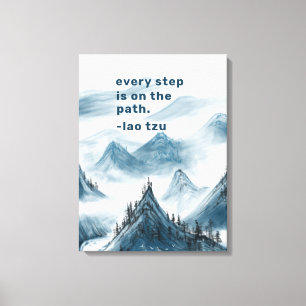 Impressão Em Tela Montanhas, Poster de citação do Taoismo Inspirador