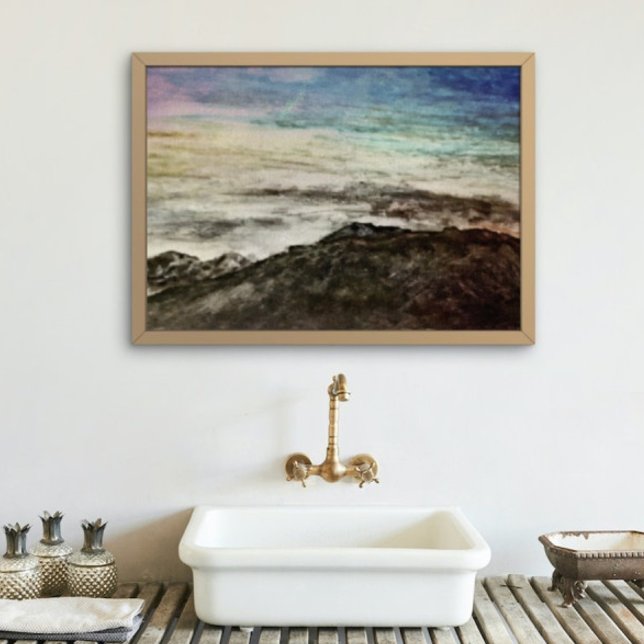 Impressão Em Tela Montanhas Rochosas Cadeias Aurora Paisagem (Criador carregado)