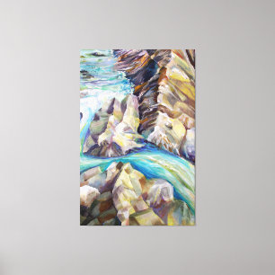 Impressão Em Tela Montanhas Rochosas e Pintura de Cristais