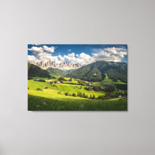 Impressão Em Tela Montanhas   Vale do Funes, Dolomites, Itália