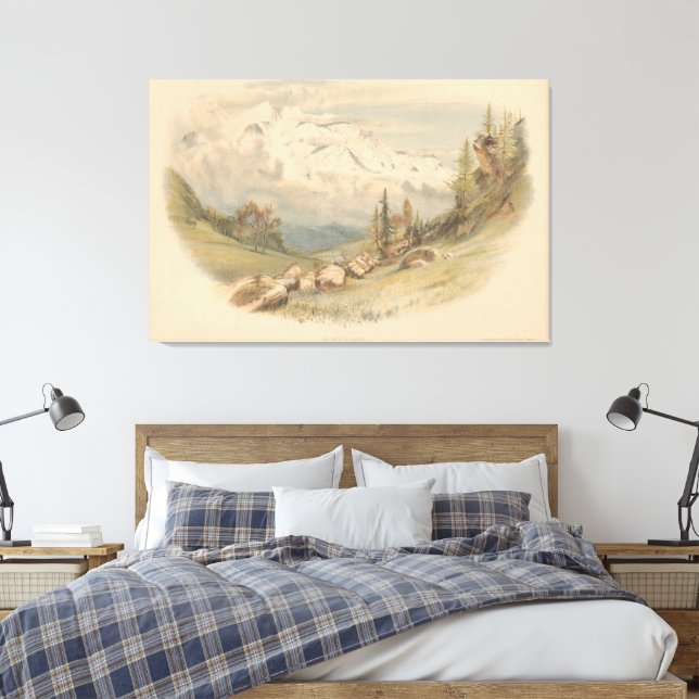 Impressão Em Tela Monte Branco (Insitu(Quarto))