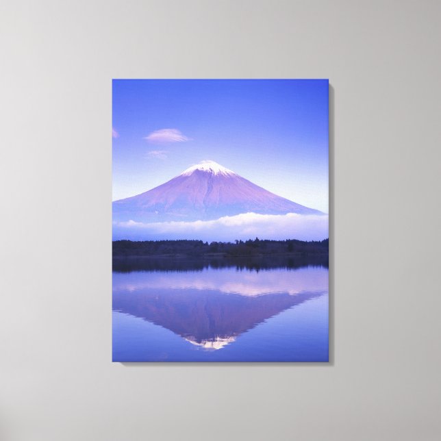 Impressão Em Tela Monte Fuji com Nuvem Lenticular, Lago Motosu, (Frente)