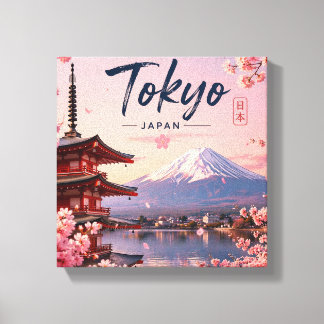 Impressão Em Tela Monte Fuji Japão Arte de Parede Minimalista Paisag