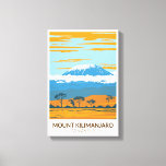 Impressão Em Tela Monte Kilimanjaro Tanzânia Africa Vintage<br><div class="desc">Trabalho de arte do vetor do Kilimanjaro. É a montanha mais alta de África e a montanha mais alta do mundo.</div>