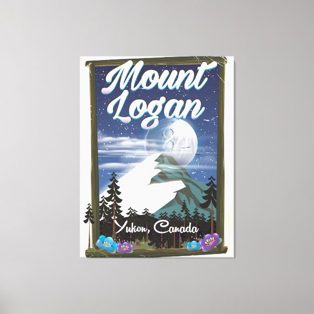 Impressão Em Tela Monte Logan, Yukon, Canadá (Frente)