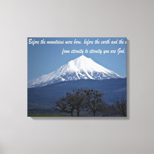 Impressão Em Tela Monte McLoughlin - Salmos 90:2 (Frente)