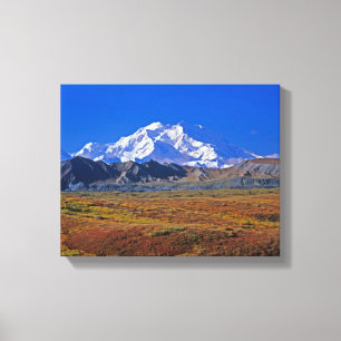 Impressão Em Tela Monte. Parque Nacional McKinley Denali, Alasca.