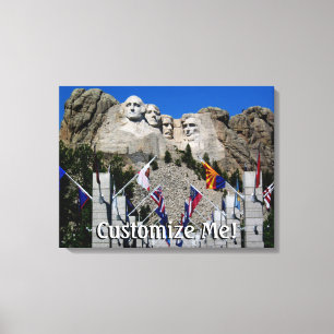 Impressão Em Tela Monte Rushmore Foto Personalizável Souvenir