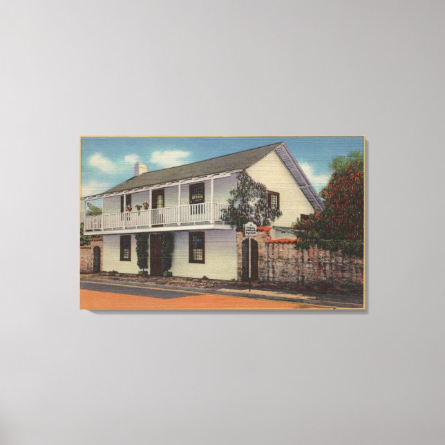 Impressão Em Tela Monterey, California View of Old Whaling Station (Frente)