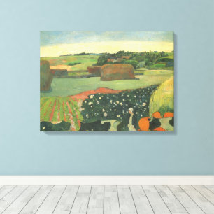 Impressão Em Tela Montes de Feno na Bretanha por Paul Gauguin, Arte