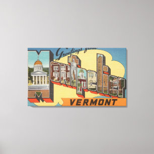 Impressão Em Tela Montpelier, Vermont - grandes cenas da letra