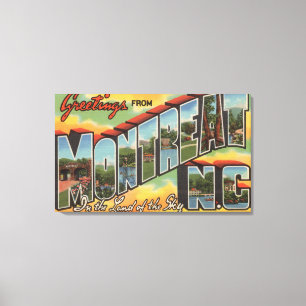 Impressão Em Tela Montrata, Carolina do Norte - Cenas em Larga Letra