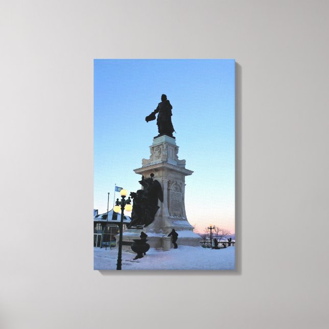 Impressão Em Tela Monumento a Samuel De Champlain, Quebec, Canadá (Frente)