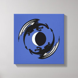 Impressão Em Tela Moon Dragon Fantasy Design