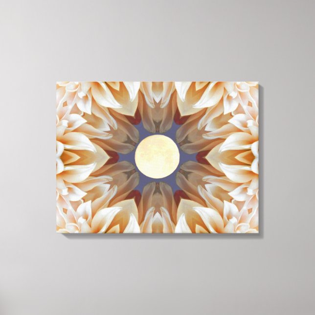 Impressão Em Tela Moon Flower Mandala (Frente)