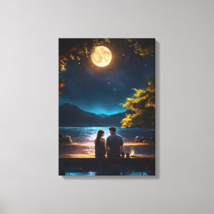 Impressão Em Tela Moonlit Serenade