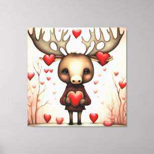 Impressão Em Tela Moose Love 3