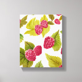 Impressão Em Tela Morangos Vermelhos Aquarela Frutas Modernas