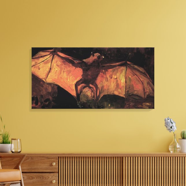 Impressão Em Tela Morcego Raposa Voadora por Vincent van Gogh (Insitu(Sala de estar))