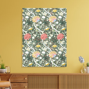 Impressão Em Tela Morris Cray Vintage Blossom Floral Design Verde