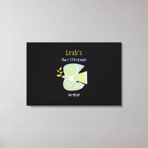 Impressão Em Tela MOSAIC DOVE do Conselho de Entrada do PEACE Bat Mi