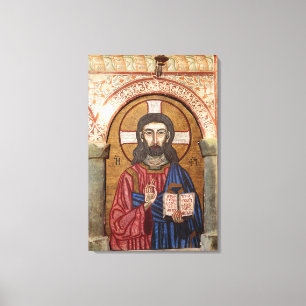 Impressão Em Tela Mosaico Antigo de Jesus