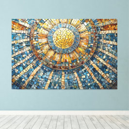 Impressão Em Tela mosaico celeste do sol 004