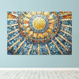 Impressão Em Tela mosaico celeste do sol 004