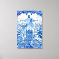 Mosaico de azulejo azul de Jesus, Portugal