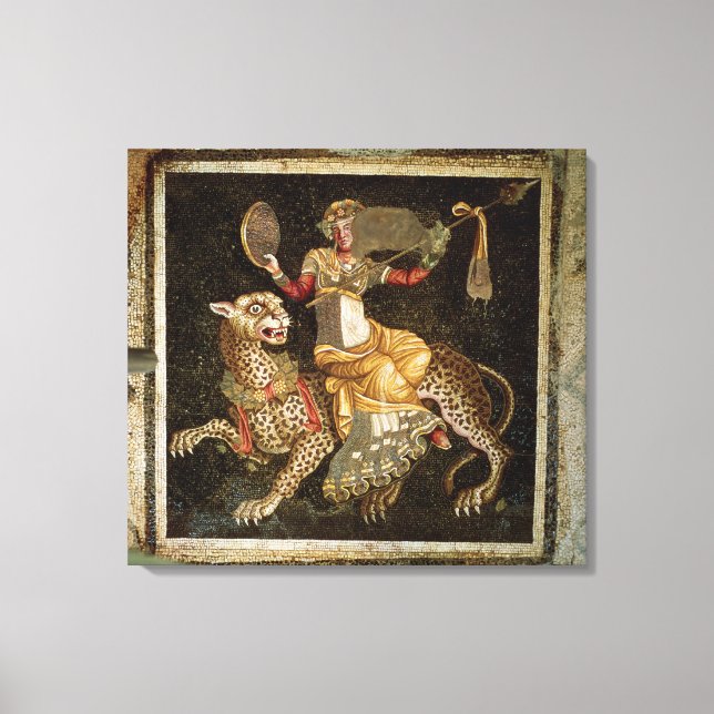 Impressão Em Tela Mosaico de Dionysus montando um Leopard c.180 AD (Frente)