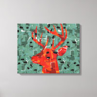 Mosaico de silhueta de cabeça de veado