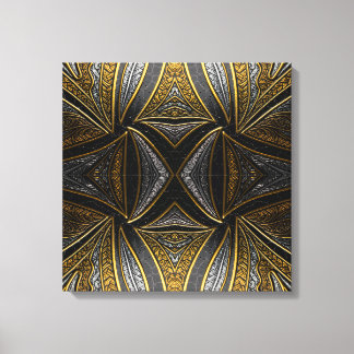 Impressão Em Tela Mosaico Dourado Luxo – Parede de Metal Revestida P