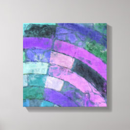 Impressão Em Tela Mosaico Roxo