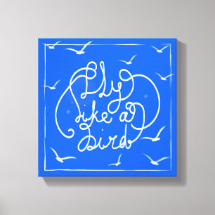 Impressão Em Tela Mosca como um pássaro