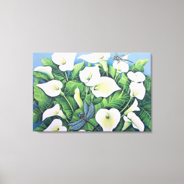 Impressão Em Tela Moscas Dragão (Frente)